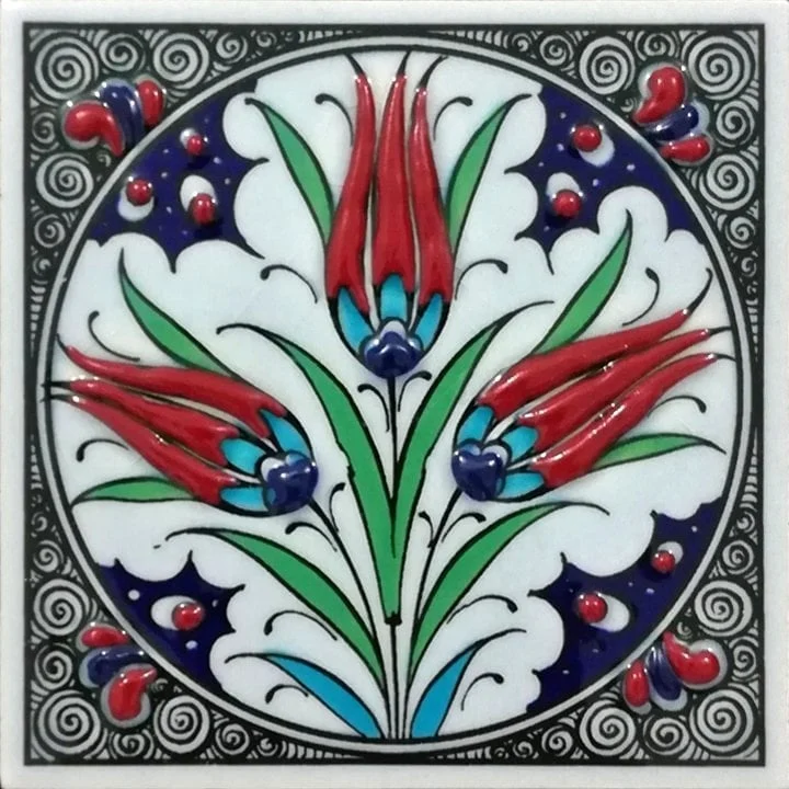 el yapımı çini karo-Kütahya Çini